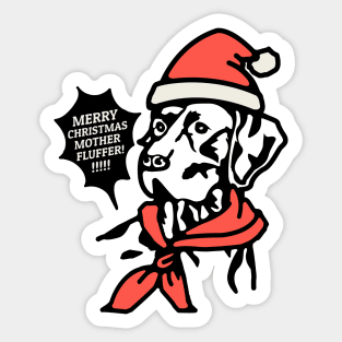 Merry Christmas Mother Fluffer Sticker